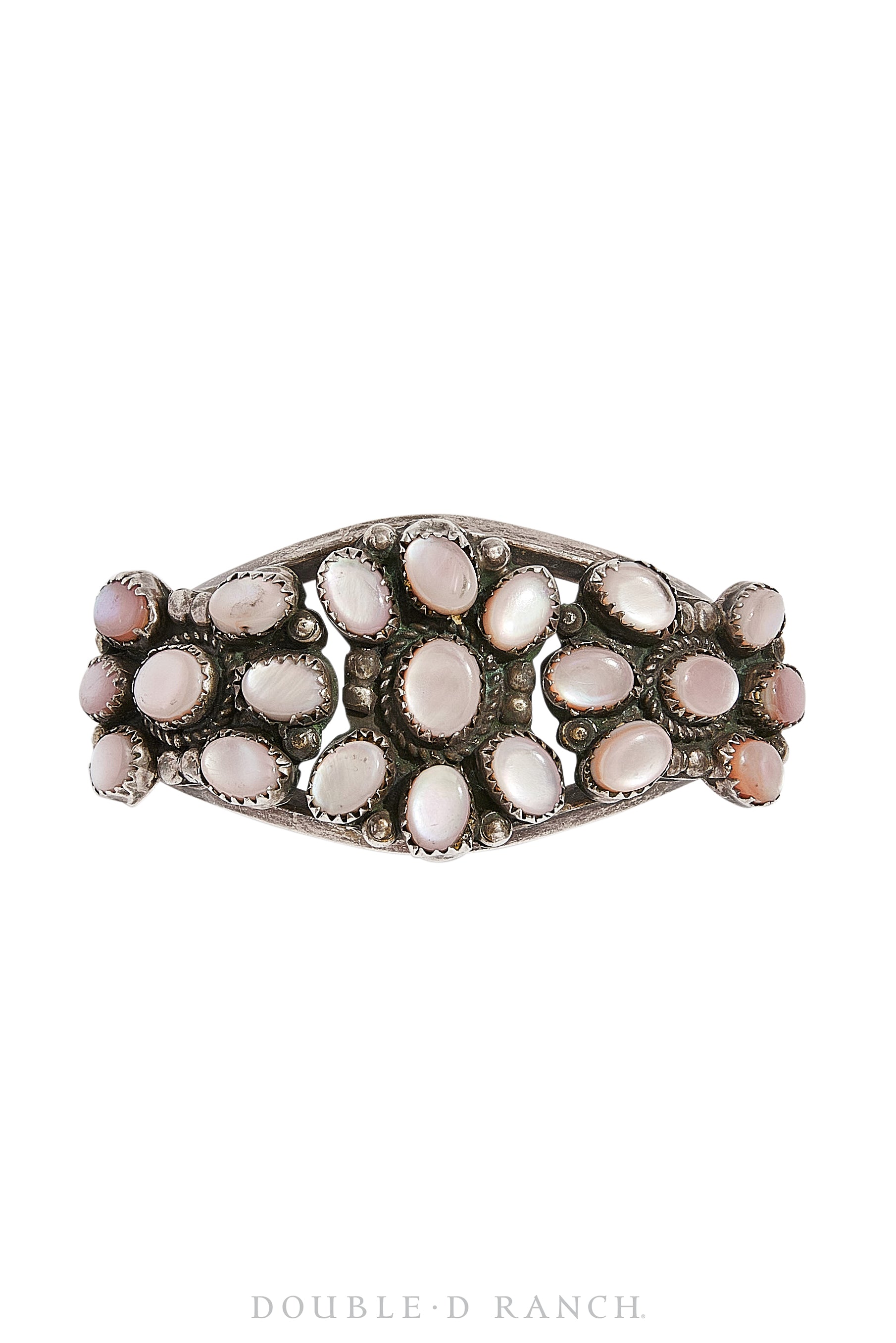 Cuff, Cluster, Pink Mother of Pearl, Vintage, Old Pawn, 3243