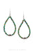 Earrings, Hoop, Bead, Turquoise, Contemporary, 1130