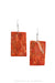 Earrings, Slab, Orange Spiny Oyster, Composite, Artisan, Contemporary, 1132