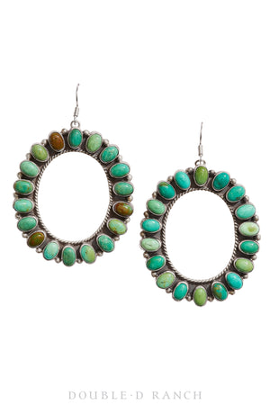 Earrings, Hoop, Turquoise, Hallmark, Contemporary, 1149C