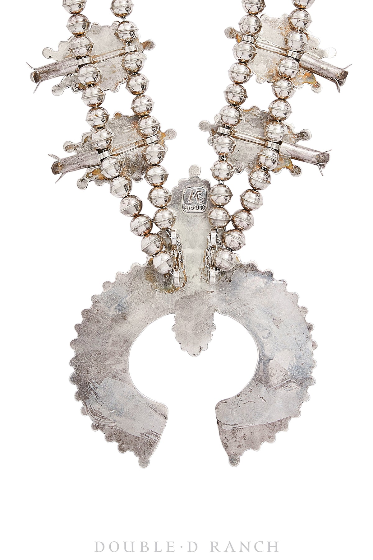 Necklace, Squash Blossom, Coral, Cluster, Includes Matching Earrings, Hallmark, Vintage, Old Pawn, 1735