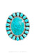 Ring, Cluster, Turquoise, Hallmark, Contemporary, 1068