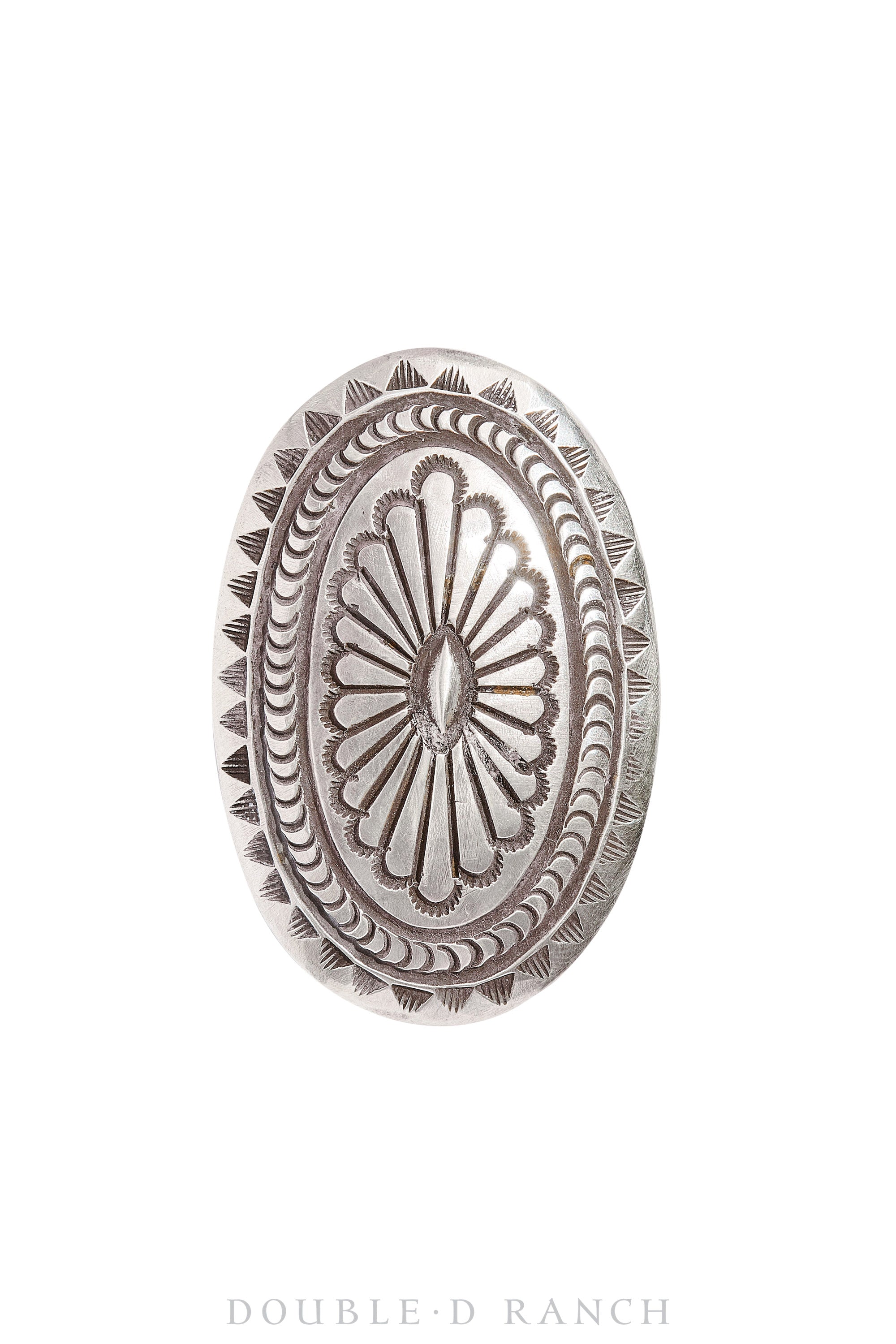 Ring, Concho, Sterling Silver, Stampwork, Artisan, Contemporary, 1073