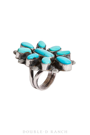 Ring, Cluster, Turquoise, Hallmark, Contemporary, 1102