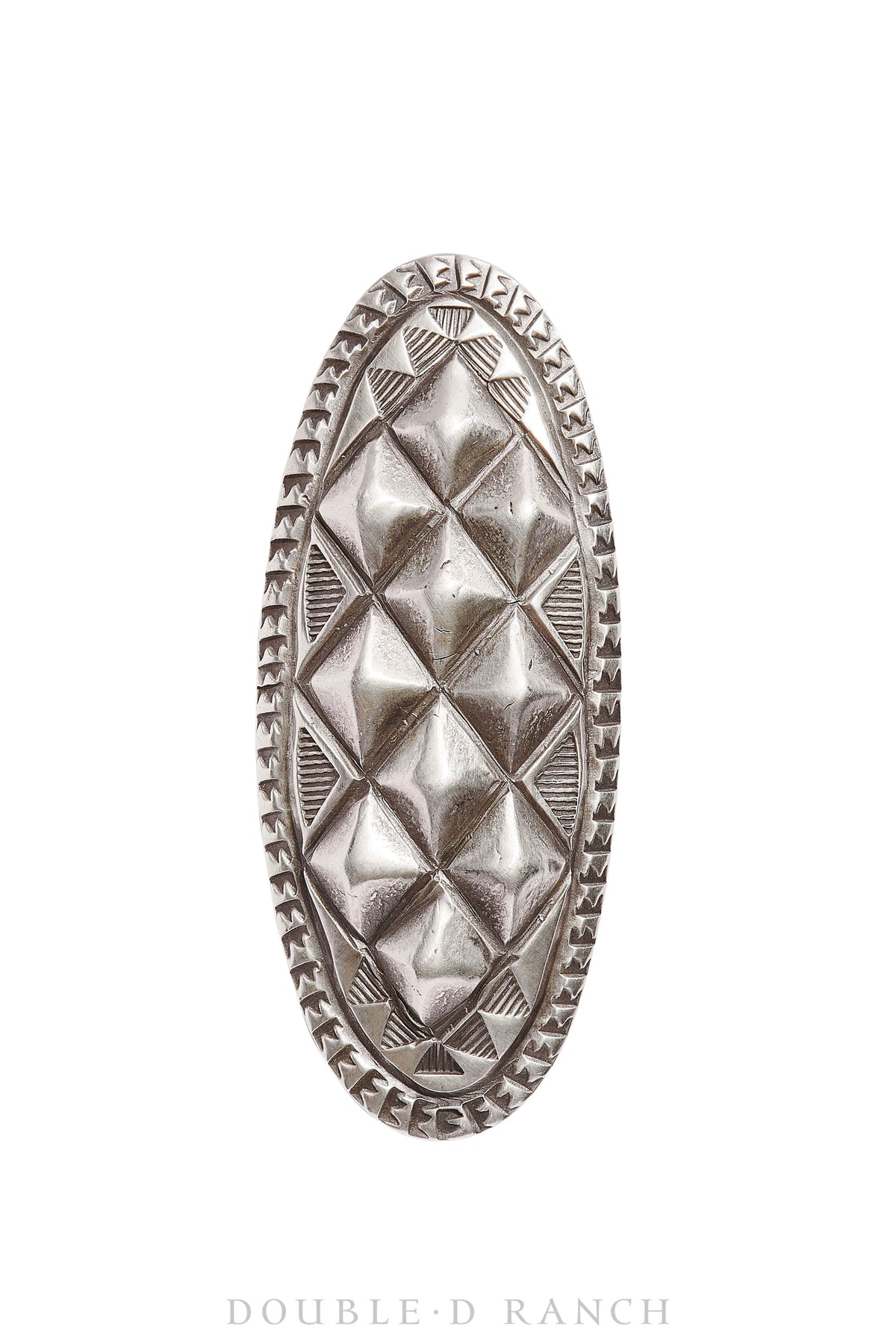 Sterling Brass Hat Pin - Diamond Concho