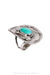 Ring, Conversational, Hat, Turquoise, Contemporary, 1116B