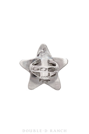 Ring, Novelty, Turquoise, Star, Contemporary, 1130