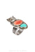 Ring, Brecken Geiman, Novelty,  Turquoise & Orange Spiny Oyster, Protector Owl, Custom for Double D Ranch, Hallmark, Contemporary, 1157B