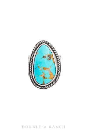 Ring, Natural Stone, Turquoise, Single Stone, Hallmark, Vintage, 1171