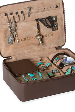 Travel Jewelry Case 4X4 Square 2 Deep With Zip 