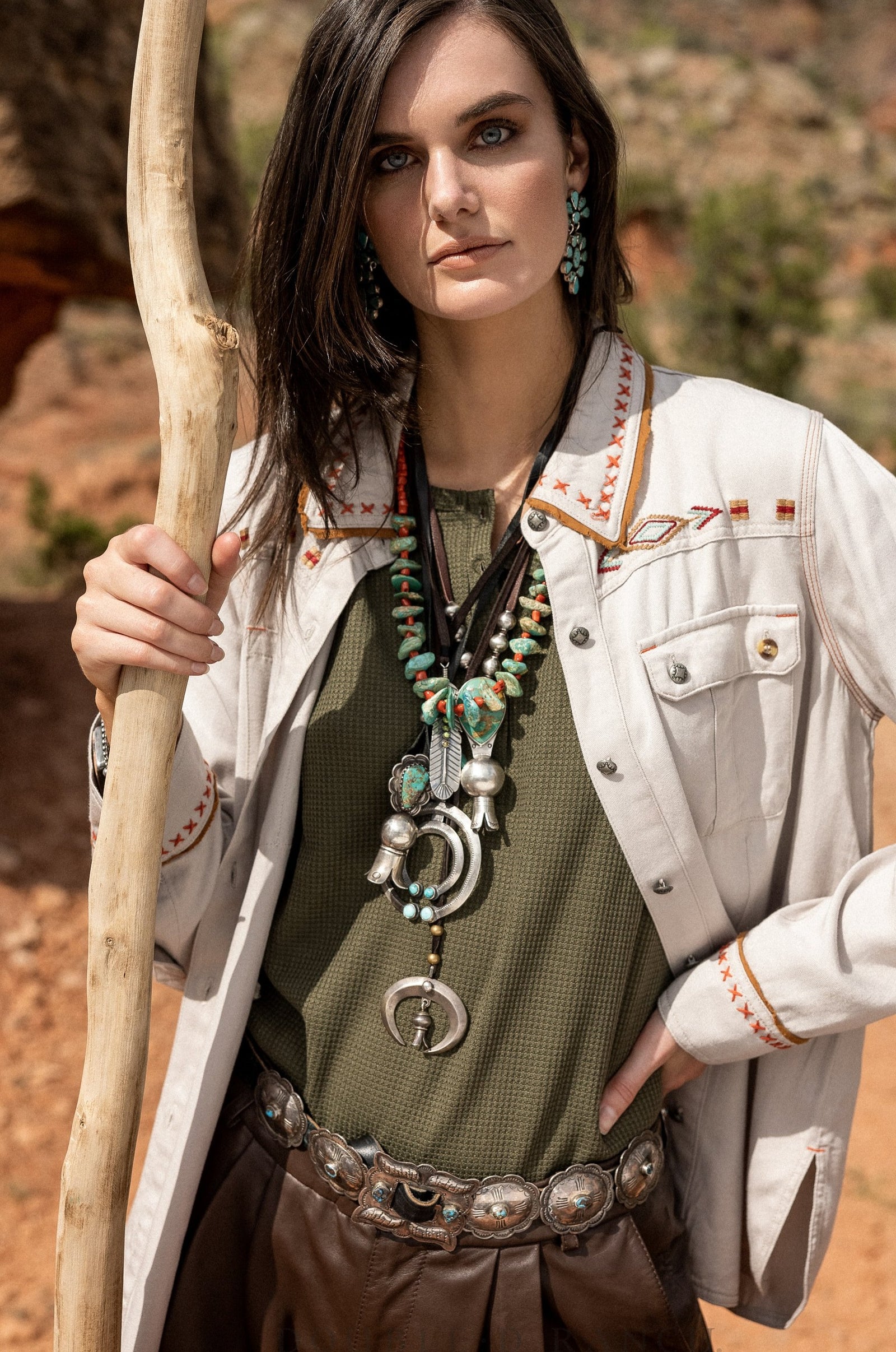 Belt, A Vintage, Concho, 3rd Phase Revival, Turquoise, 775