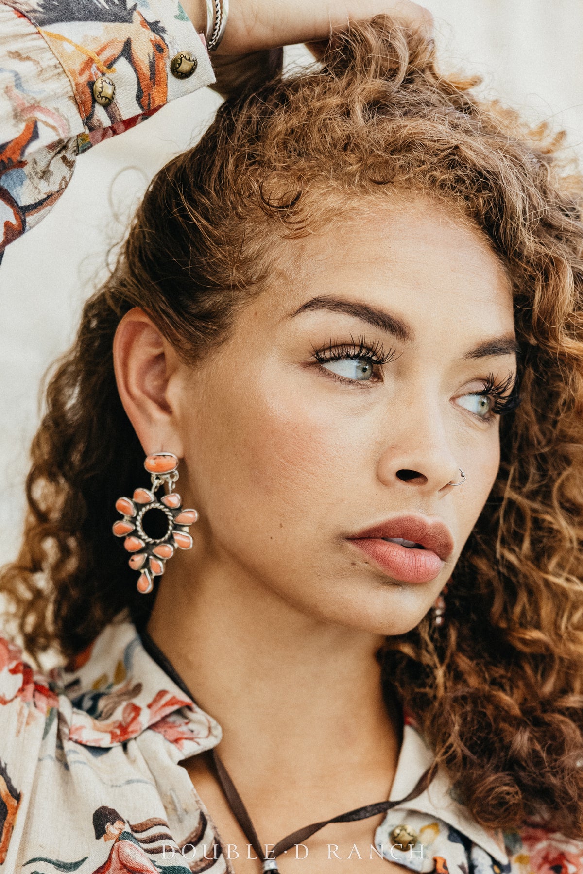 Earrings, Oscar Betz, Unique, Angel Coral, Hallmark, 628AC