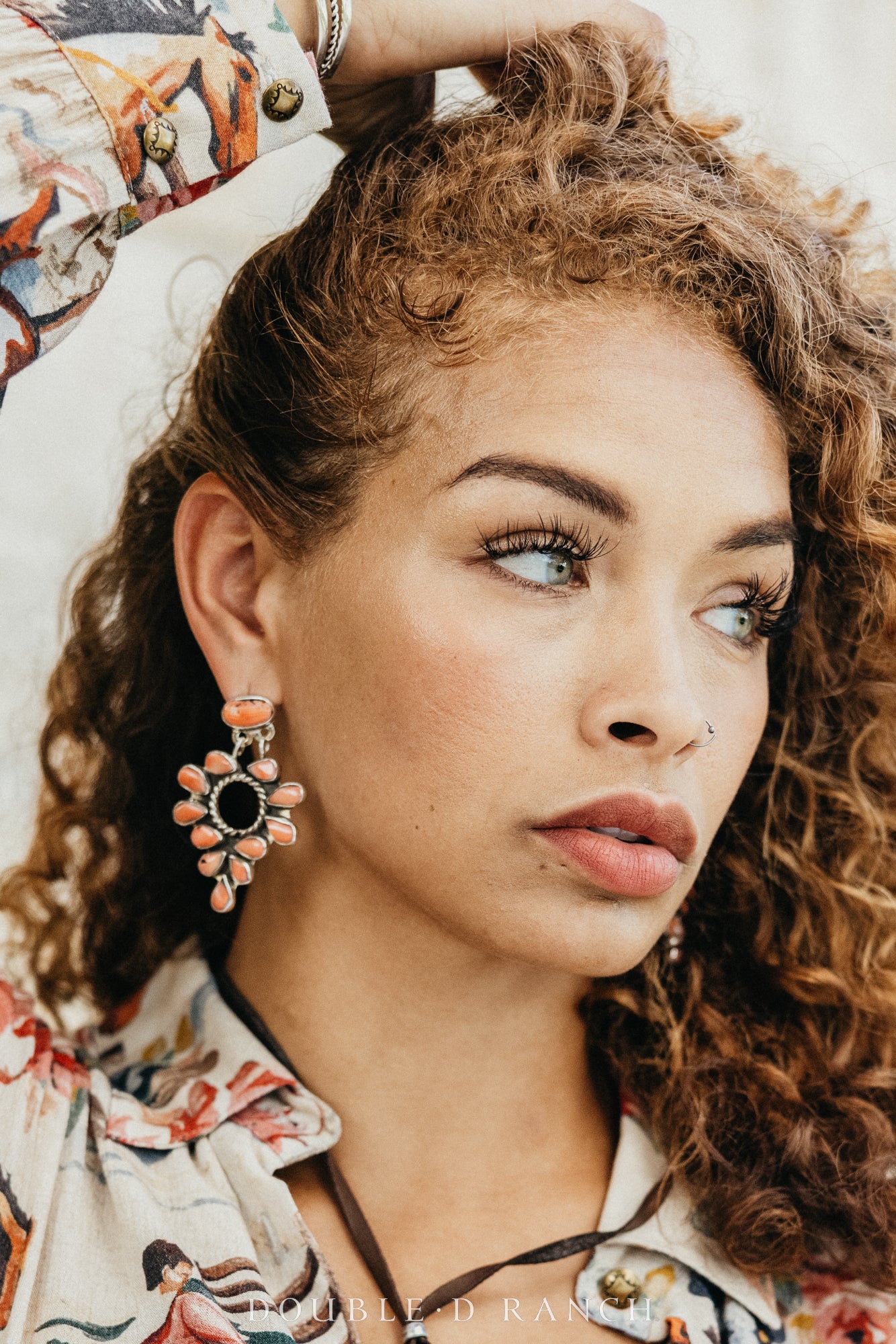 Earrings, Oscar Betz, Unique, Angel Coral, Hallmark, 628AC