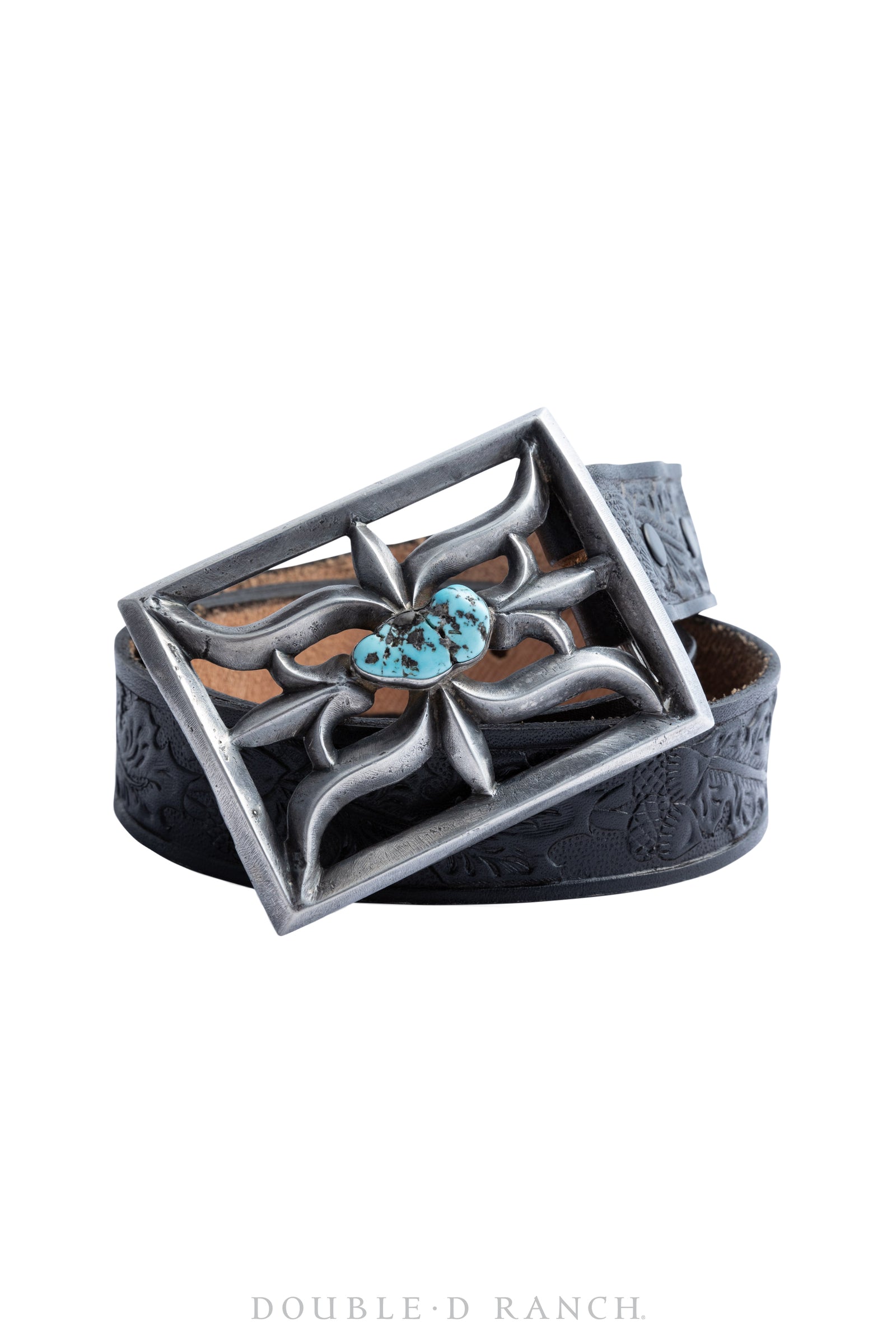 Belt, A Vintage, Buckle, Cast, Turquoise, Converted Old Ketoh, Vintage, 426